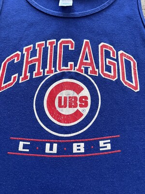 chicago cubs 推定80s Vintage 80s Champion Chicago Cubs Tank Top Shirt 50/50 Made