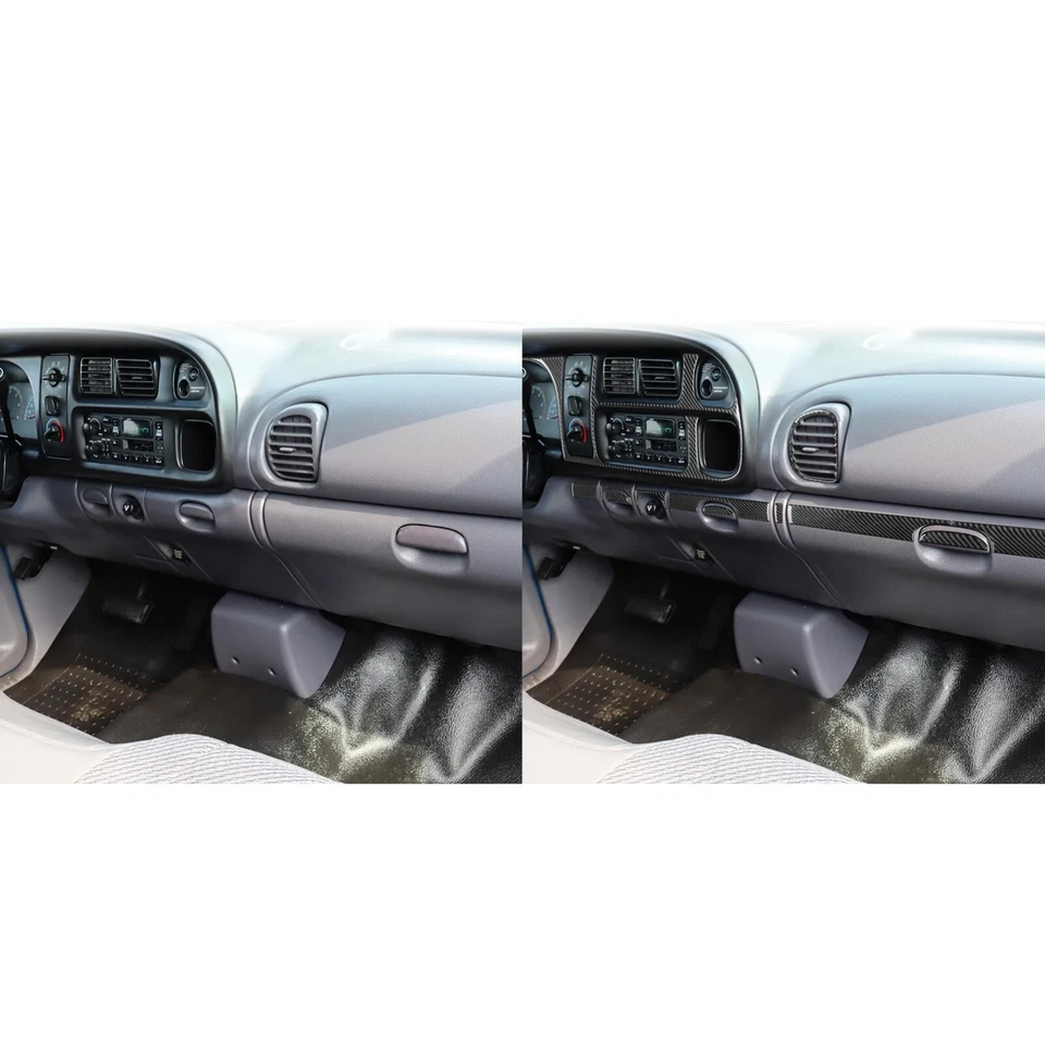 Juego de 24 piezas de cubierta interior completo de fibra de carbono para Dodge Ram 1500 2500 3500 Foto 4 de 4