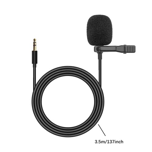 3.5m Lavalier Ansteck Mikrofon 3.5mm Clip-On microphone Phone Laptop Tablet DE - Bild 13 von 14