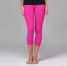 Pink Yoga Pants/Fitness Crop Pants/Leggings Size 4-Top Quality Designer's