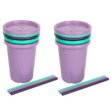 The First Years GreenGrown Reusable Spill-Proof Straw Cups 6-Pack