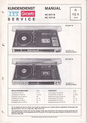Service Manual Guide For ITT Graetz HC 9071 B, HC 7071 B