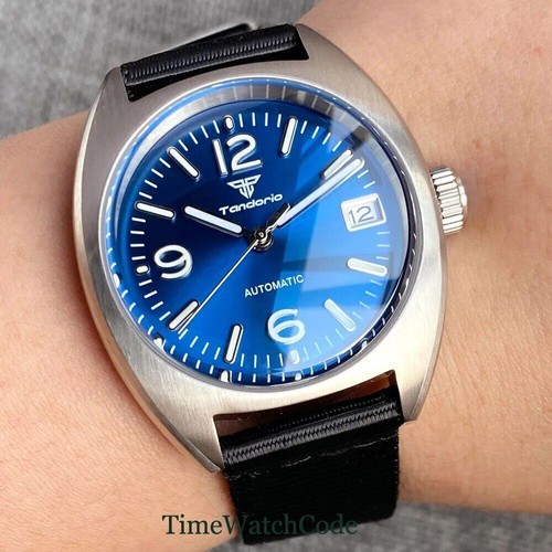 Tandorio Military Automatic Watch for Men AR Coating NH35A Diving 36mm Date - Picture 2 of 28