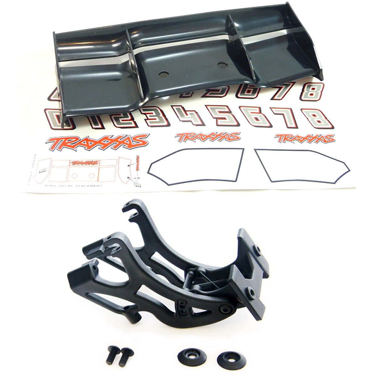Traxxas Wing Black with Decals Revo Traxxas Wing Black with Decals Revo