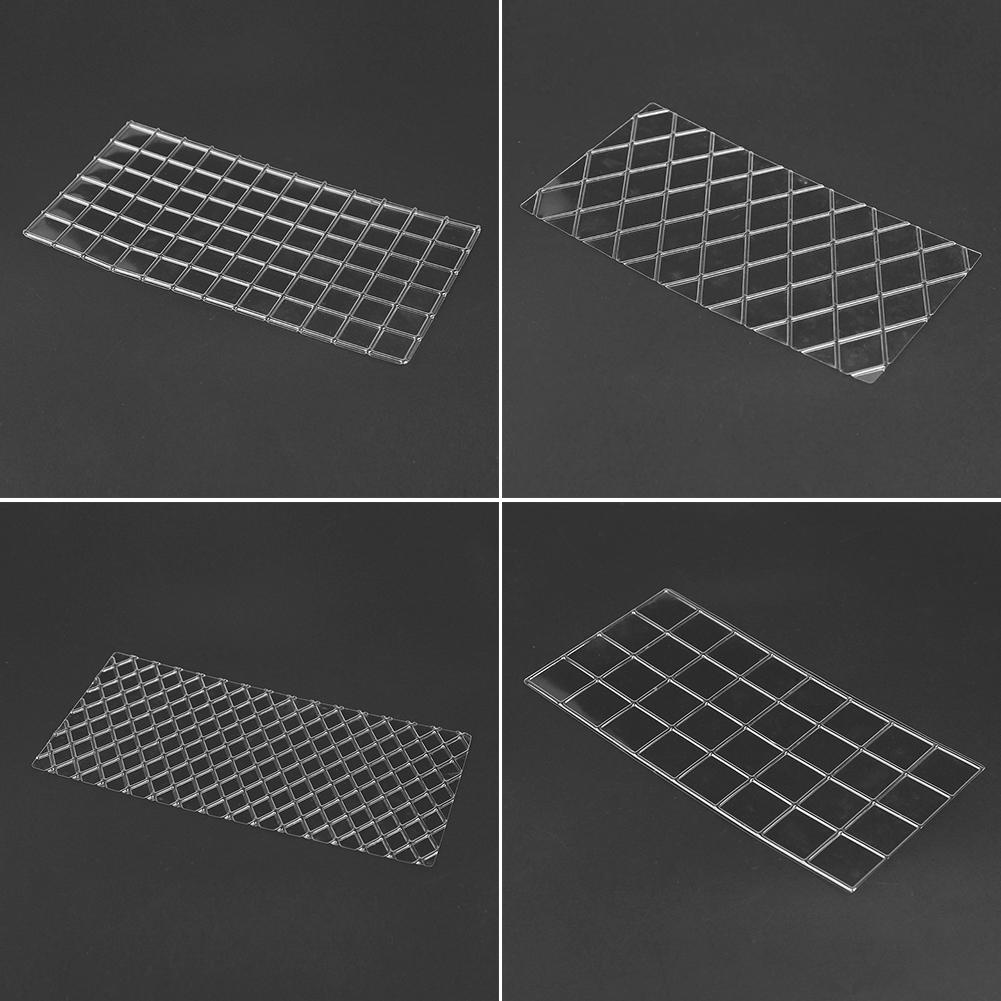 4pcs Plastic Texture Mat Nontoxic Fondant Impress Mat Smooth for