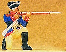 Preiser Elastolin 54112 Prussian Private Kneeling - original painted 70mm mib