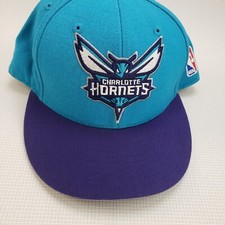 Vtg NBA Charlotte Hornets Snapback Trucker Hat Mascot Logo 7-3/8 -- READ DESC