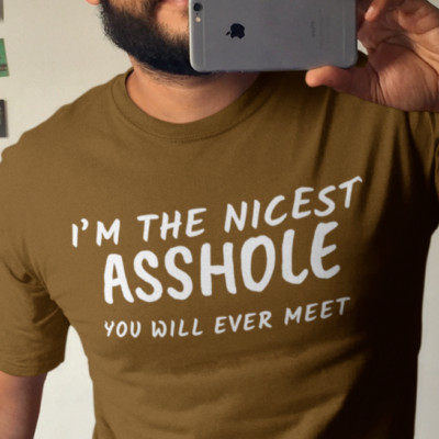 I'M THE NICEST A**HOLE YOU WILL EVER MEET -Funny Censored T Shirt all Colors