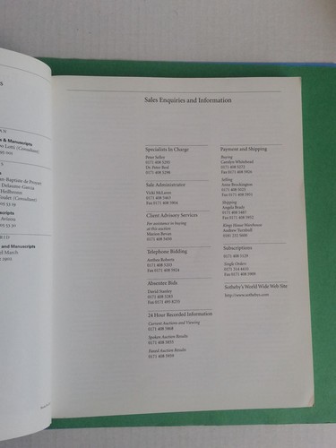 Sotheby's Auction Catalog English Literature and History London June 1997 - Picture 9 of 12