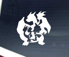 Charizard evolution CNC cut Decal Vinyl Sticker -Pic from multiple colors O651