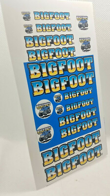 BIGFOOT Sticker sheet-for diecast trucks/trailers/billboards/etc-Custom Stickers