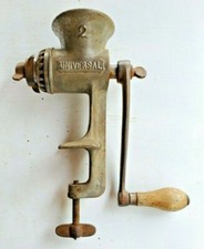 Vintage Meat Grinder Universal No. 2 Hand Crank, Table Mount Made In USA