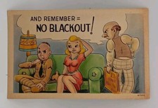1940s WW2 Military Comic Linen Postcard Unposted- Made In USA