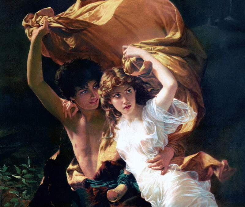 The Storm by Pierre Auguste Cot Oil painting Art Giclee Printed on