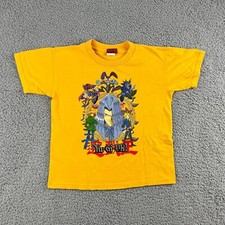 VTG 1996 Yu Gi Oh Shirt Youth Large Kazuki Takahashi 90s YuGiOh Yellow