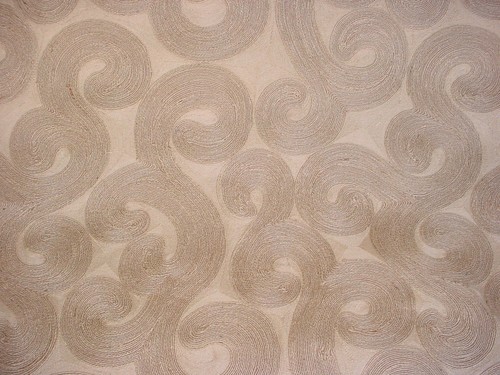 4-5/8Y Weitzner T1077 Zephyr Basket Embroidered Swirl Drapery Upholstery Fabric - Picture 2 of 4
