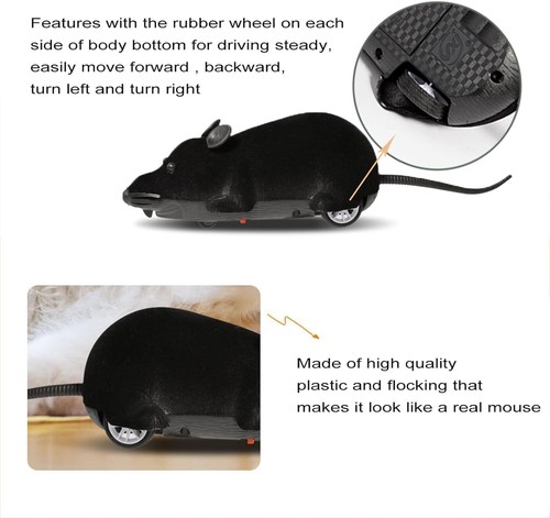 Nuevo ratón eléctrico móvil 2025 juguetes para gatos ratón de control remoto juguete interactivo para gatos - Imagen 7 de 20