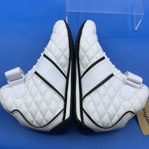 Goodyear Clutch Strap White Lace Up Men's Racing Shoes Size US 7.5 - Picture 6 of 10