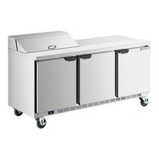 Beverage-Air SPE72HC-08 Elite Series 72" 3 Door Refrigerated Sandwich Prep Table