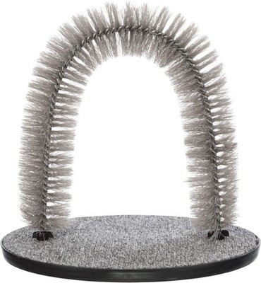 Trixie Cat Massager and Self Grooming Arch, Bristle Ring Brush, Carpet Base Scra