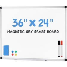 White Board, 36" x 24" Magnetic Dry Erase Board for Wall with 1 Dry Eraser  2