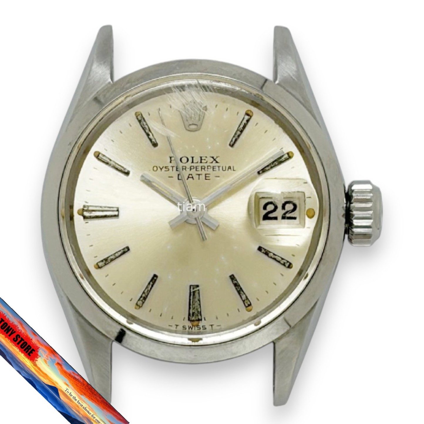 Rolex 6516 Oyster Perpetual Date Silver Stainless Steel 1966