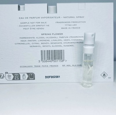Creed Spring Flower EDP 1.5ml Sample Spray On Embossed Card