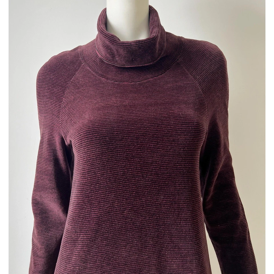 1990s Dress / 90s Marimekko Velour Turtleneck Dress / Small - Image 3 of 4
