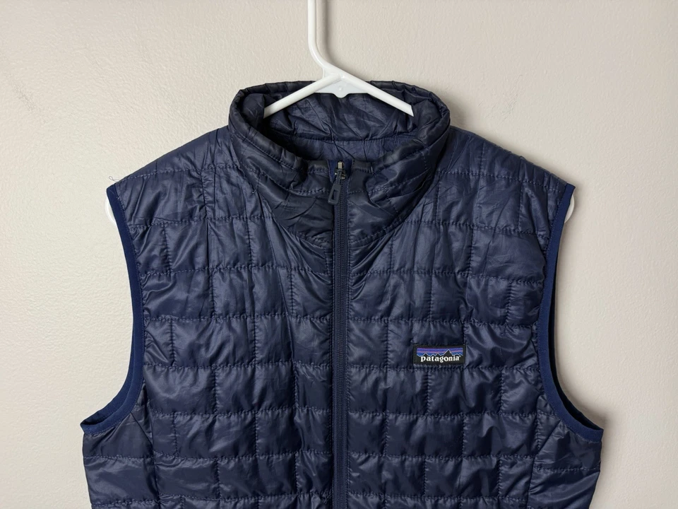 Patagonia Nano Puff Men's S Dark Blue Zip Vest Jacket - Image 4 of 4