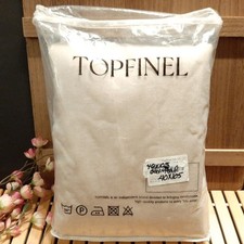 Topfinel 40 x 105 Oatmeal Pinch Pleat Semi Sheer Curtain Panels , Cotton Linen