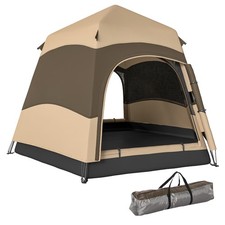 Outsunny Double Layer Pop Up Tent with Rainfly, Portable Camping Shelter