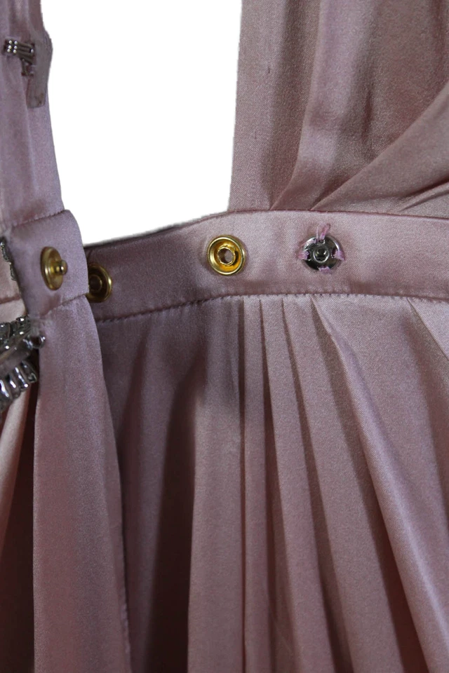 Vestido Body Alexandre Vauthier Mujer Manga 3/4 Cuello en V Seda Rosa Talla IT 40 Foto 4 de 4