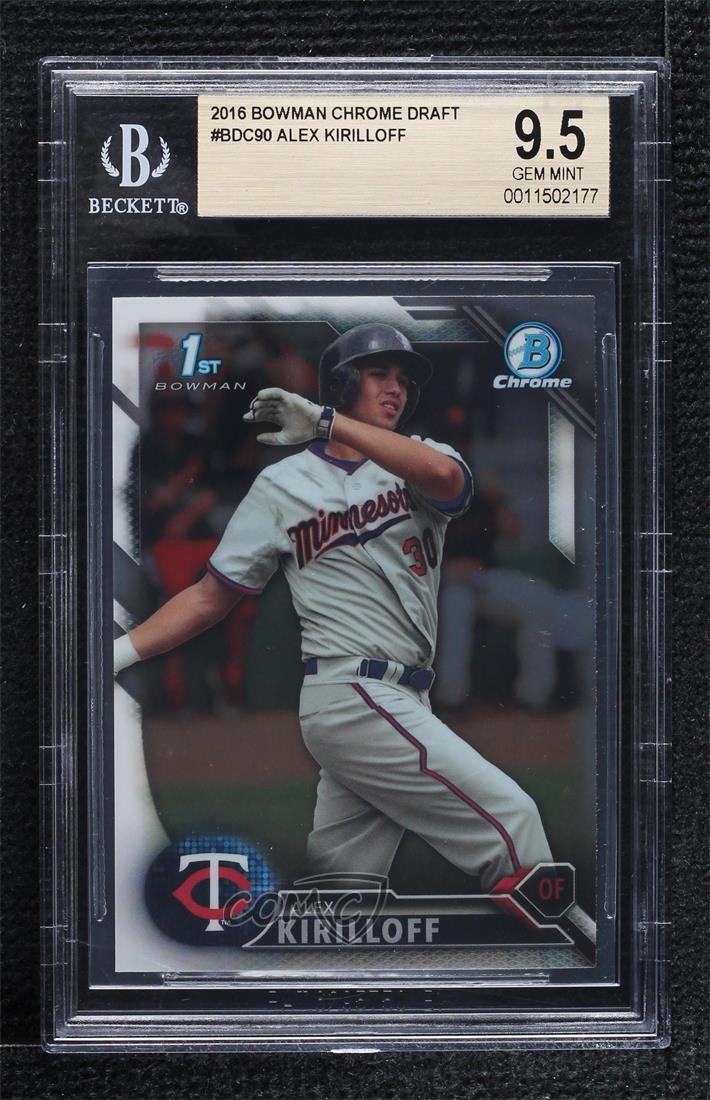 2016 Bowman Draft Chrome Picks Alex Kirilloff #BDC-90 BGS 9.5 GEM MINT m4h
