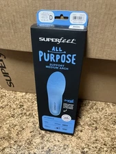 Superfeet All-Purpose Support Medium Arch Insoles (Blue) Size D