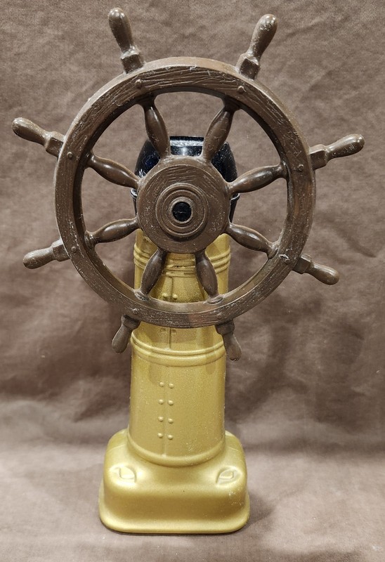 Vintage Old Spice Ship's Wheel Decanter