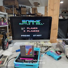 Snake Rattle N Roll NES Nintendo TESTED WORKING Cleaned Authentic Cartridge