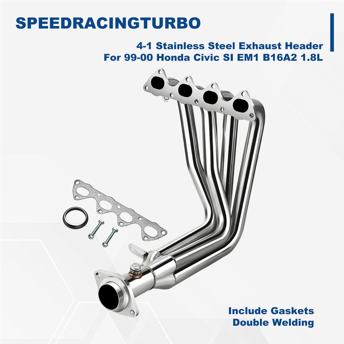 4-1 Stanless Steel Exhause Manifold Header For 99-00 Honda Civic