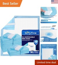 Extra Large Incontinence Pads 30"x36" - Hypoallergenic Leakproof, 25 Count