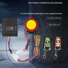 Motorrad Alarmanlage mit 2 Fernbedienung Alarm System f&uuml;r Moped Roller 125db
