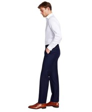 Michael Kors Mens Classic fit Dress Pants 32 / 32 Navy Blue Solid Wool