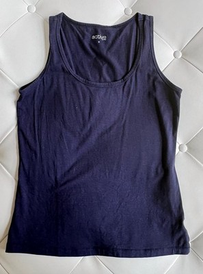 Damen Shirt Top Tchibo Active Trägershirt Rundhals ärmellos blau M
