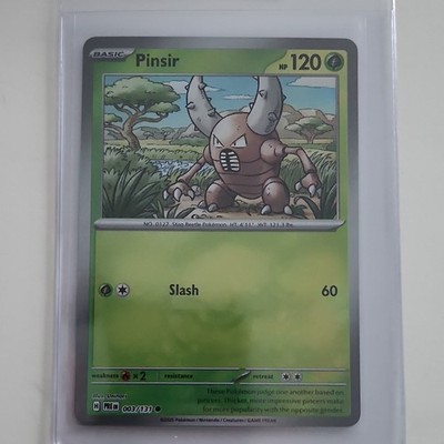 Pokémon Pinsir poke Ball Pattern 003/131 Prismatic Evolutions Holo HP120 Slas 