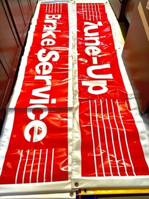 Heavy Duty Exxon Mobile Large Heavyweight Advertising Banner Sign Gas Station