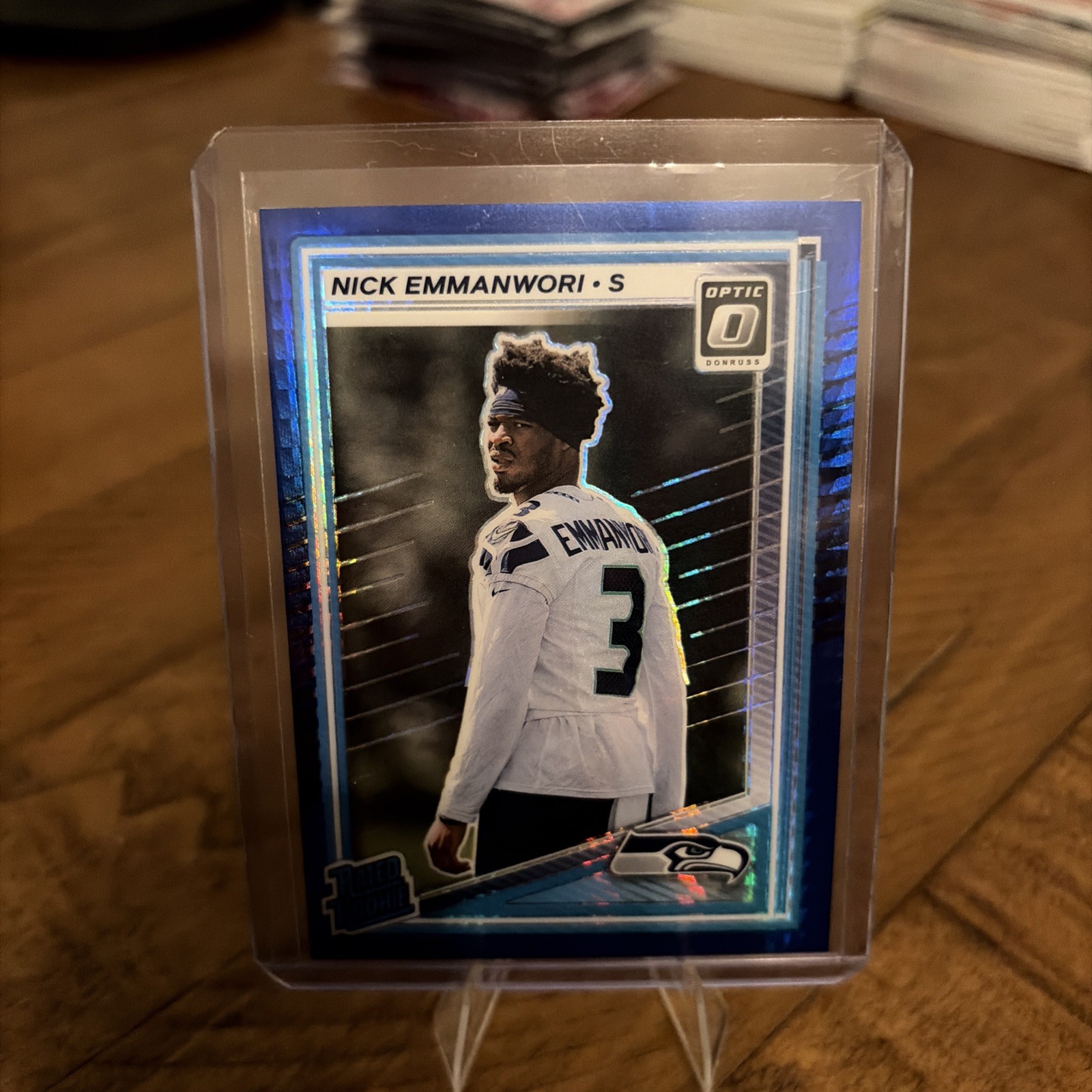 2025 Panini Donruss - Rated Rookie Nick Emmanwori #277 Optic Blue Scope Prizm