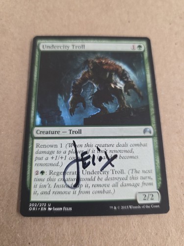 Undercity Troll firmato da Jason Felix Magic the Gathering