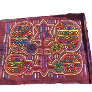 LATIN AMERICAN ORIGINAL KUNA MOLA HANDMADE ART TEXTILE BUTTERFLY PANAMA 