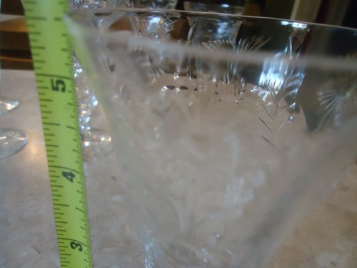 Set of 7 "Thistle" 5 1/2" Juice Goblets by Seneca Glass # 442 Cut #1482 Stem - Picture 5 of 5
