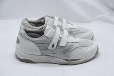 SAS TMV Walking Shoes Womens Size 7 White Silver Leather Adjustable Double Strap
