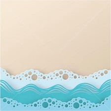 Summer Ocean Metal Cutting Dies - Beach Wave Stencils for Scrapbooking and...