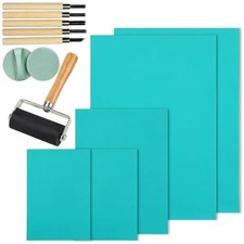 Linocut Printing Kit 12 Piece Linocut Starter Kit with Linoleum Sheets